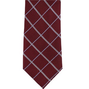 Club Room Mens Luke Fine Grid Self-tied Necktie - 1 of 1