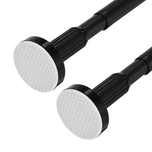 Unique Bargains Carbon Steel No Drilling Adjustable Tension Shower Curtain Rod 2 Pcs - 1 of 4