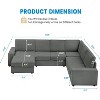 Modular Sectional Sofa, U/L-Shaped Couch w/ Removable Cover, Modern Convertible Deep Seat Sofa, Comfy Cloud Sleeper Sofa Couch for Living Room&Office - 3 of 4
