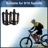 Unique Bargains Cycling Bike Pedal 9/16" Spindle Plastic Bike Flat Pedals for Road Mountain BMX MTB Bike Black - 2 of 4