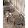 3 Piece Patio Bistro Set, Outdoor Wicker Chairs with Table, Rattan Patio Furniture Set for Outdoor, Patio, Deck, Backyard - 4 of 4