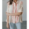 Women's Amelia Embroidered Button Down Shirt - Easel S - 3 of 4