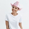 Zodaca Cowboy Hat for Women, Men - Light Pink Cowgirl Hat with Cow Print Design for Birthday Party, Costume (Adult Size) - 2 of 4