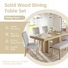 6 Piece Extendable Dining Table Set for 6, Farmhouse Dining Set Kitchen Table Set with 4 Upholstered Chairs & Bench - ModernLuxe - 3 of 4