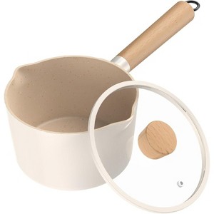 imarku covered non stick frying pan, die cast aluminum 1.6QT non stick milk pot, healthy cookware, PFOA free, cream free, best gift - 1 of 4