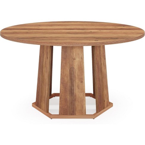 Tribesigns 47.24-Inch Round Dining Table with Wooden Pedestal Base - image 1 of 4