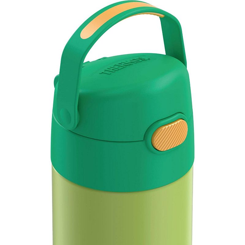 THERMOS FUNTAINER 12 Ounce Stainless Steel Vacuum Insulated Kids Straw Bottle Lime/Orange, 4 of 6