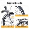 ORRD 24 Inch Folding Bike for Adults, Portable Steel Frame Commuter Bicycle with Fenders, Single Speed & Dual V-Brakes for Men & Women - 4 of 4