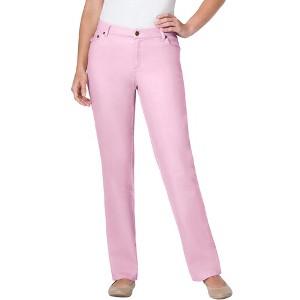 Woman Within Women's Plus Size Tall Straight-Leg Stretch Denim Jean - 1 of 4
