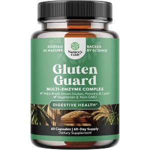 Gluten Guard Capsules, Multi Enzyme Complex with Powerful DPP IV Blend & Lipase Amylase Bromelain for Complete Digestive Support, Nature's Craft, 60ct - 1 of 4