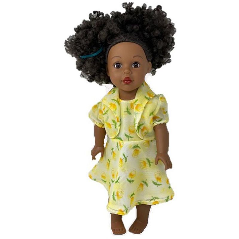 Doll Clothes Superstore Yellow Chiffon Doll Dress and Jacket, 5 of 6
