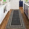 Washable Area Rug Living Room Rugs Modern Bordered Soft Throw Carpet Low Pile Non Slip Checkered Bedroom Rug Geometric Carpet for Nursery - 3 of 4