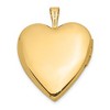 Black Bow Jewelry 20mm Heart Locket with Diamond Accent Cross in 14k Yellow Gold - 3 of 4