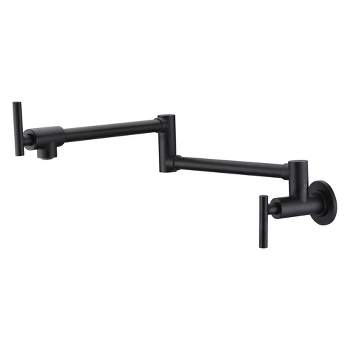 SUMERAIN Pot Filler Faucet Wall Mount Kitchen Faucet Oil Rubbed Bronze, Double-Jointed Swing