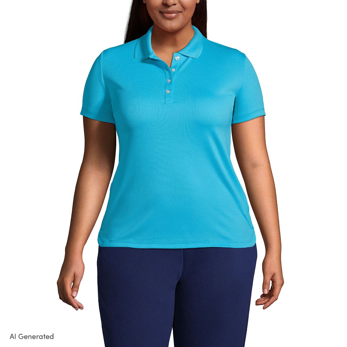 Lands' End Women's Flagship Performance Short Sleeve Polo Shirt - thumbnail 3