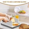 Angel Sar Bread Slicing Guide with Adjustable Width, Foldable Cutting Guide with Crumb Tray, for Homemade Bread, Bagels, Cakes - 4 of 4