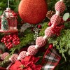 6'L Sullivans Red Herringbone Ball Garland  Red Christmas Garland - 3 of 3