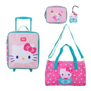 Hello Kitty Kids' 4-Piece Travel Set With Suitcase, Duffle Bag