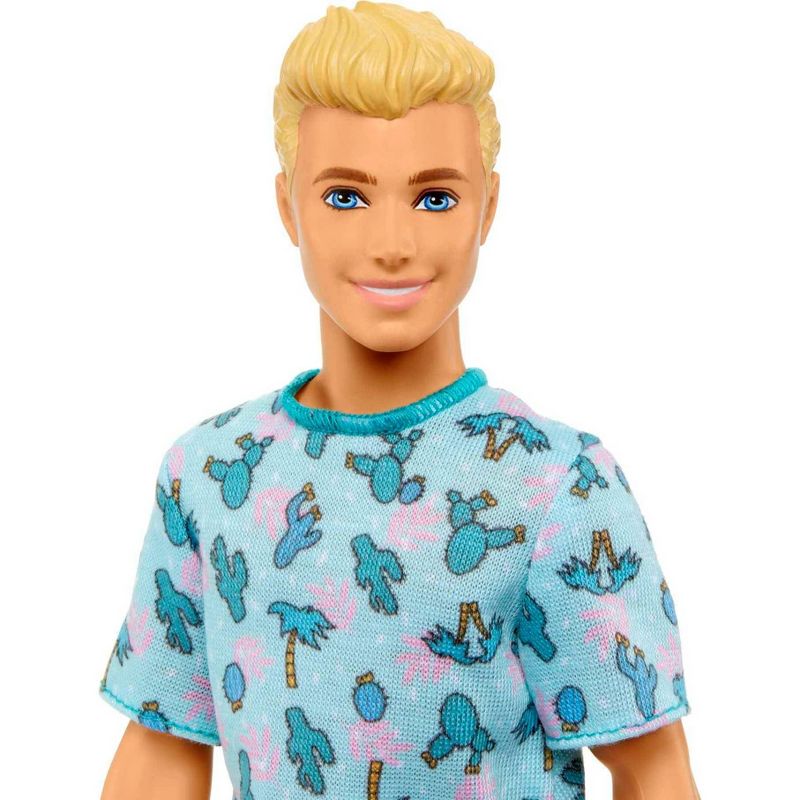 Barbie Ken Fashionistas Doll #211 with Blond Hair and Cactus Tee, 3 of 7