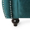 Glenmont Modern Glam Channel Stitch Velvet Loveseat with Nailhead Trim - Christopher Knight Home - 3 of 4