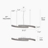 LNC Metorcalipia Luxury and Glam Empire/Geometric Integrated LED Crystal Chandelier, Polished Gold,23.6in/30in/34.6in/51.2in - 3 of 4