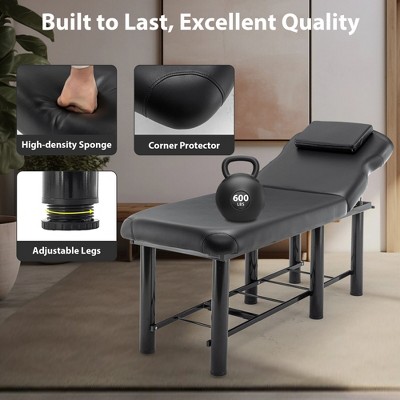 Vynxaria Professional Massage Table - Adjustable Backrest & Removable Headrest with Memory Foam