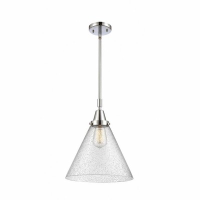 Cone - 1 Light Stem Hung Mini Pendant In Industrial Style-17.13 Inches Tall and 12 Inches Wide