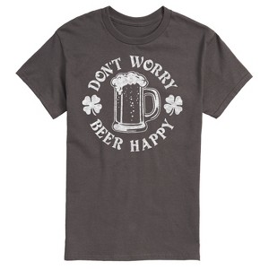 Men's - Instant Message - Don't Worry Beer Happy Short Sleeve Graphic T-Shirt - 1 of 4