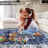 TROPOW Area Rug Non-Slip Vintage Low Pile Rugs Washable Rug Indoor Floor Cover Print Distressed Carpet Non-Shedding Oriental Area Rug for Bedroom - 2 of 4