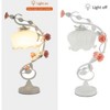 YIYIBYUS Flower Glass Table Lamp with 7.48inches Wide Bent Glass Lampshade - 4 of 4