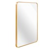 FONTOI 30x40 Rectangular Bathroom Wall Mirror Modern Aluminum Frame HD Glass Shatterproof Safety Design Home Decor for Vanity, Gold, 40"*30"*1.1" - 2 of 4