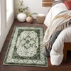 coucheta Multi-size Washable Area Rug, Vintage Floral Soft Low-Pile Durable Carpet with Non-Slip Backing, for Living Room, Bedroom, Dining Room - 3 of 4