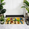Northlight Toffee and Multicolor Parrots Coir Outdoor Doormat 18" x 30" - 2 of 4