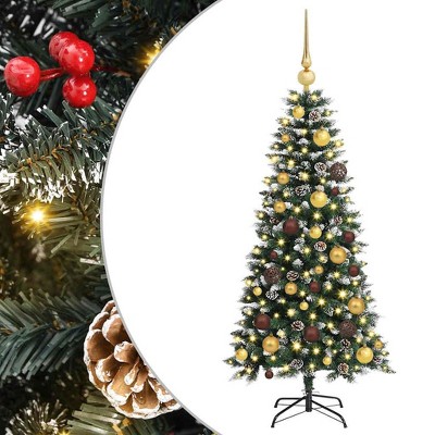 vidaXL Artificial Christmas Tree with 150 LEDs Green 55 x 55 x 120 cm