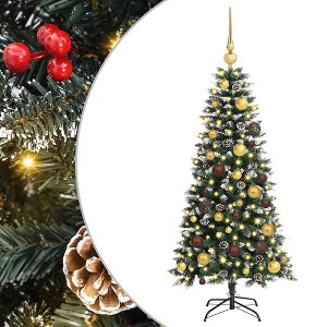 vidaXL Artificial Christmas Tree with 150 LEDs Green 55 x 55 x 120 cm - 1 of 4
