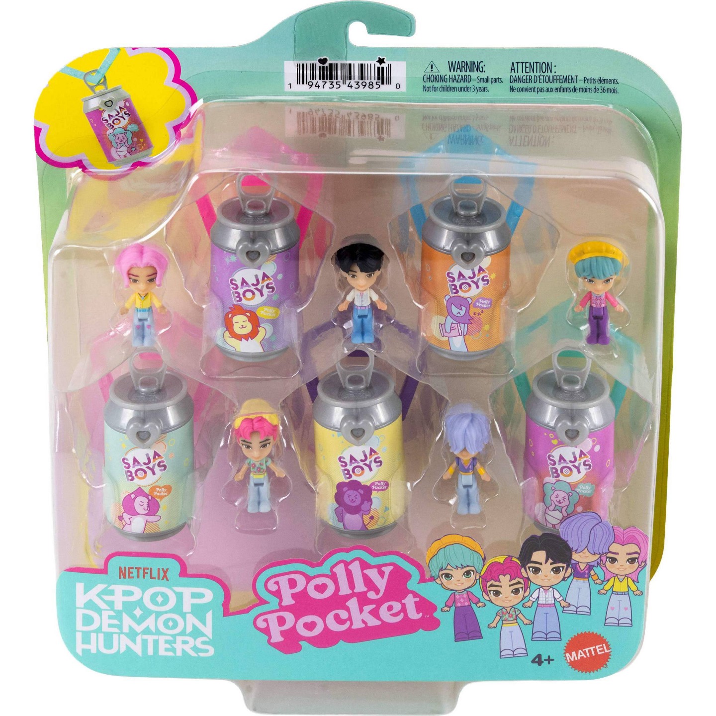 Детские куклы KPop Demon Hunters Polly Pocket Saja Boys 5pk — фото 6
