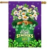Briarwood Lane St. Patrick's Day House Flag 40x28 For Outdoor St Pat's Hat With Daisies For St. Patrick's Day House Flag - 2 of 4