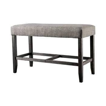 Norelo Upholstered Counter Height Bench Gray - HOMES: Inside + Out