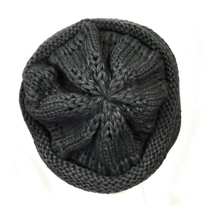 Wrapables Slouchy Winter Beanie Cap Hat, Dark Gray - image 2