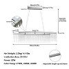 Modern LED Pendant light Aluminum Tassel Linear Chandeliers Dimmable Home Decor - 2 of 4