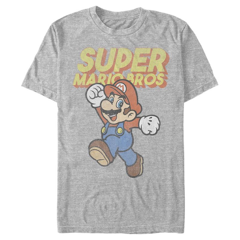 Men's Nintendo Mario Retro Jump T-Shirt, 1 of 3