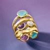 Ross-Simons 4.5-5mm Cultured Pearl and Multi-Gemstone Ring in 18kt Gold Over Sterling - 4 of 4