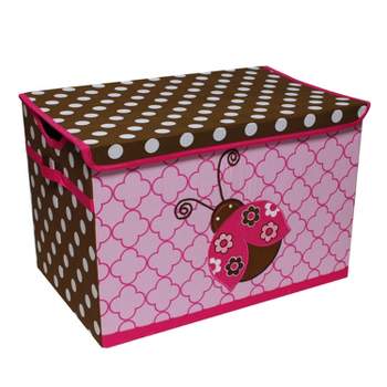 Bacati - Ladybugs Pink/Chocolate Storage Toy Chest