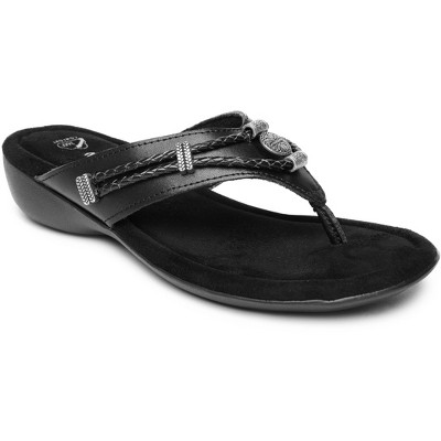 Minnetonka Women's Silverthorne 360 Thong Sandals 504001, Black - 11 ...