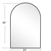Wooakway Arch Metal Bathroom/Vanity Mirror Decorative Wall Mirror for Living Room Bathroom Bedroom Entryway Black/Gold/Silver - 3 of 4