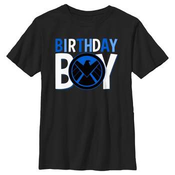 Boy's Marvel Birthday Boy Falcon Logo T-Shirt