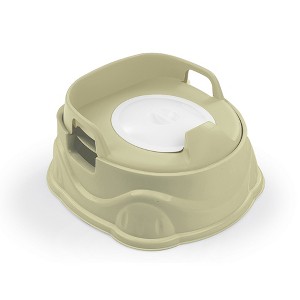 Dolu Nuve 3-in-1 Potty, Toilet Adapter, and Step Stool, Ergonomic Design, Green - 1 of 4