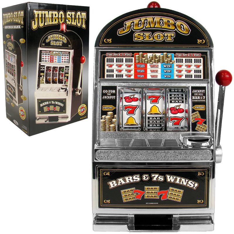 Trademark Poker Jumbo Casino Slot Machine Bank - Chrome, 2 of 5