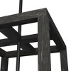 Hunter Fans 12" Squire Manor Pendant Light Matte Black/Dark Ash Finish - 4 Bulbs, Incandescent, Organic Modern Design - 2 of 4