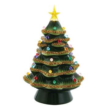 Kurt Adler Kurt Adler 12-Inch Light Up Gold Glitter Christmas Tree